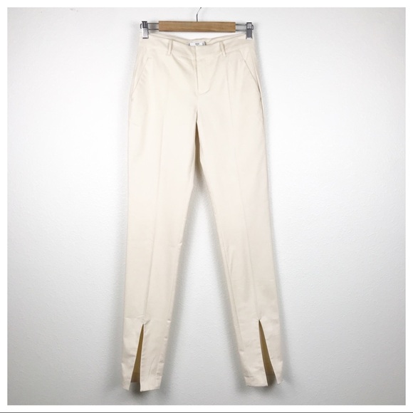 NWT MNG Split Hem Pants in Cream - Picture 4 of 12
